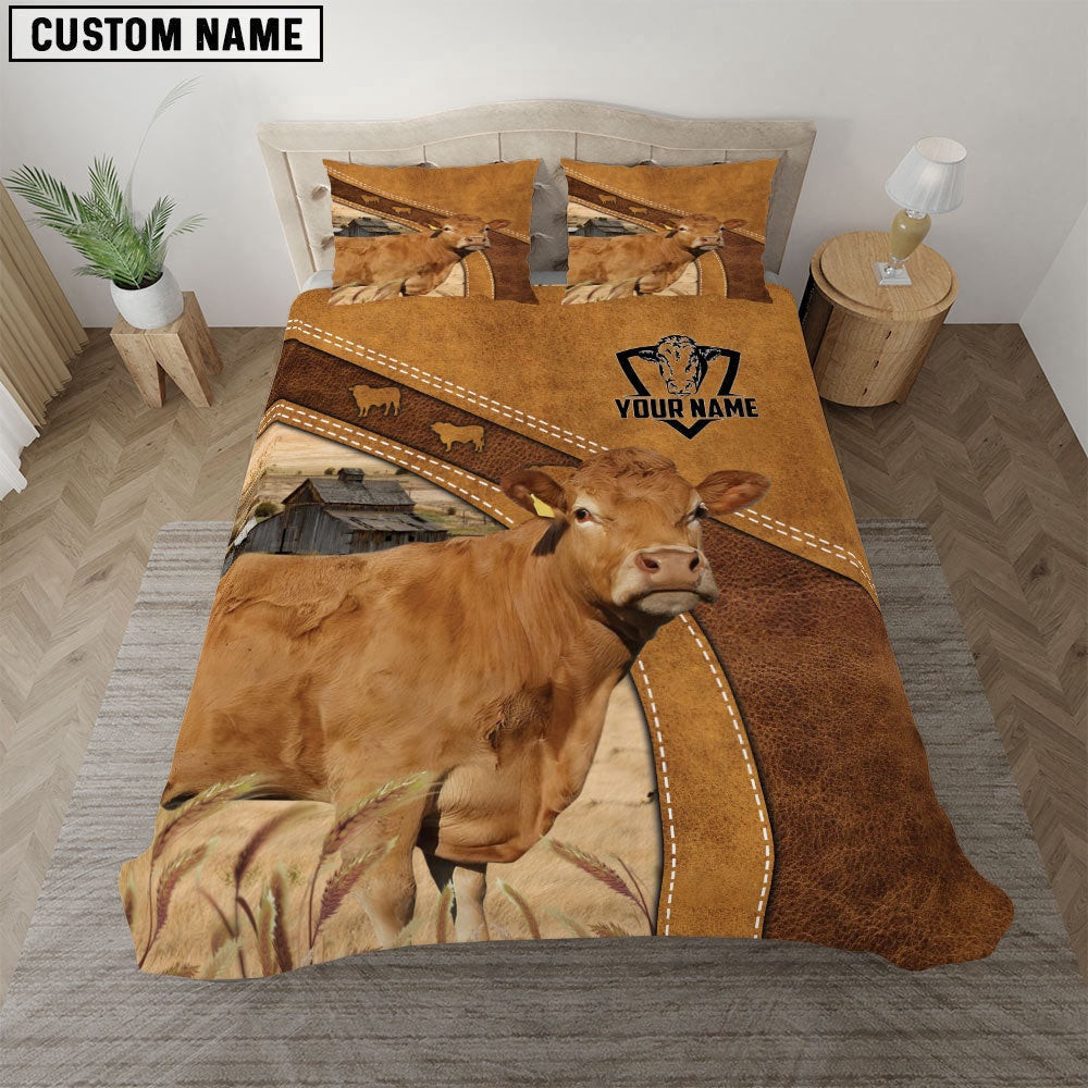 Custom Name Limousin Bedding Set Farm Bedding Set Anniversary Gifts