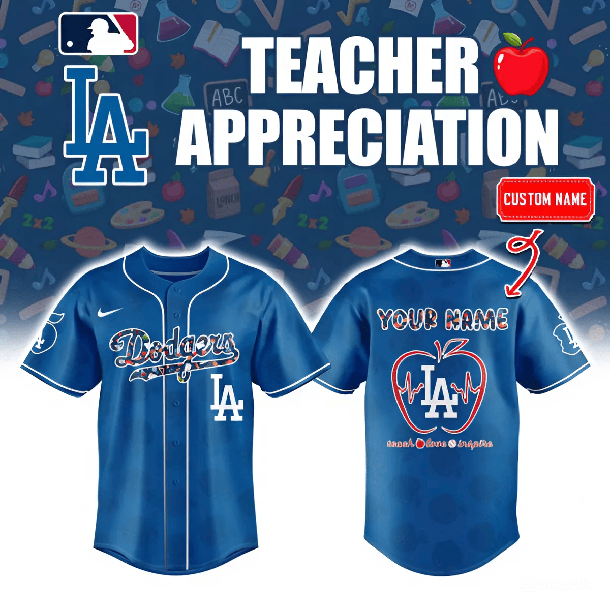 Custom Name Los Angeles Dodgers x Firefighter Appreciation Night Jersey Gift For Dodgers Fans