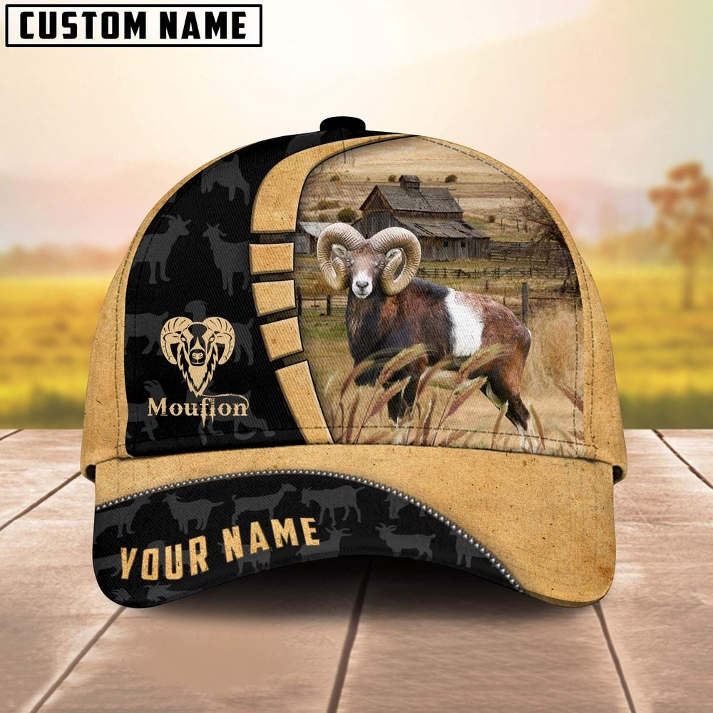 Custom Name Mouflon 3D Cap Farm Cap Farmer Baseball Cap Gift For Farmer