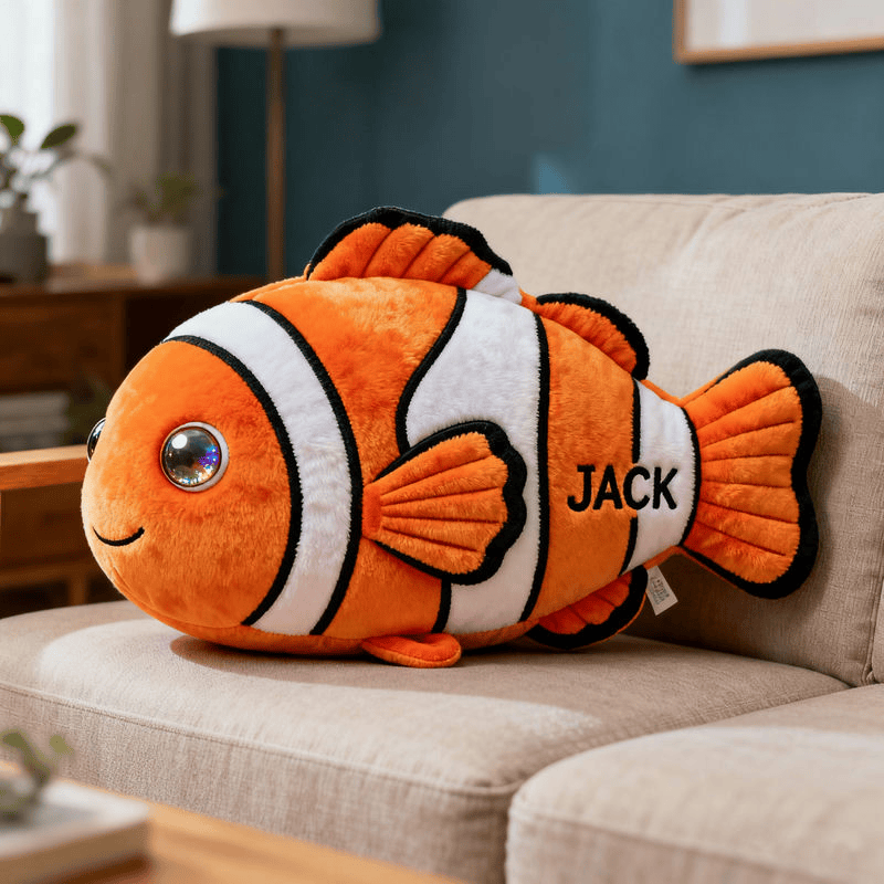Custom Name Ocean Clownfish Themed Pillow 3D Pillow Print Bonus Daughter Gifts