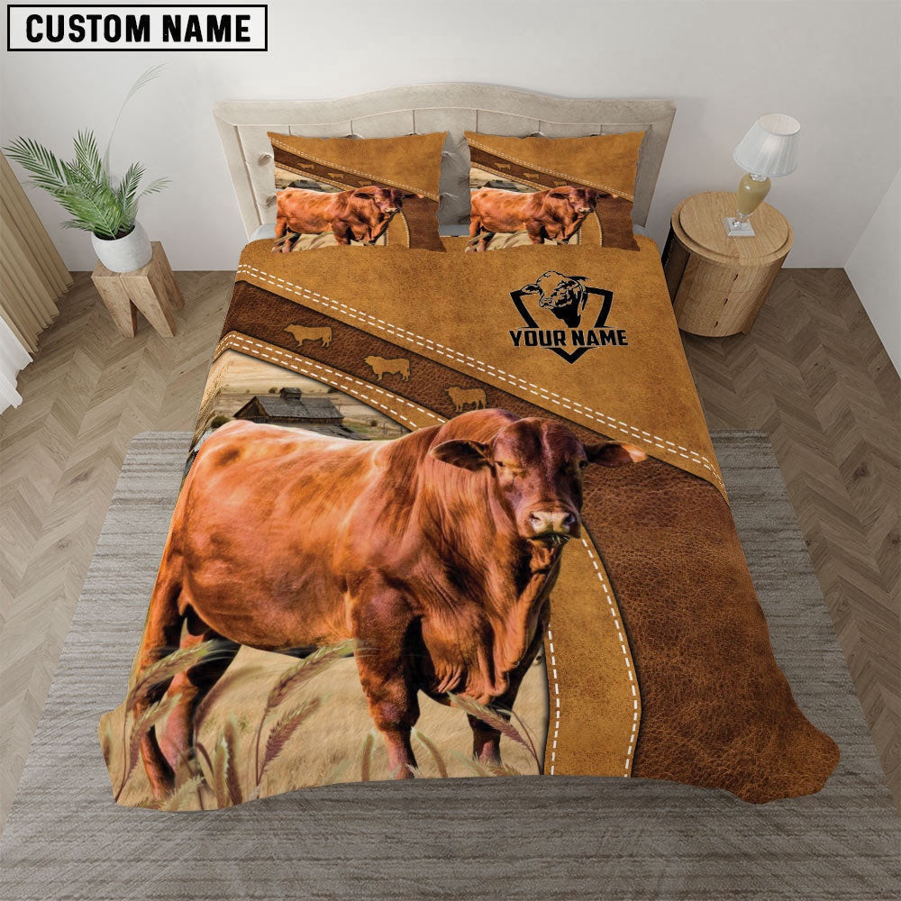 Custom Name Santa Gertrudis Bedding Set Farm Bedding Set Anniversary Gifts