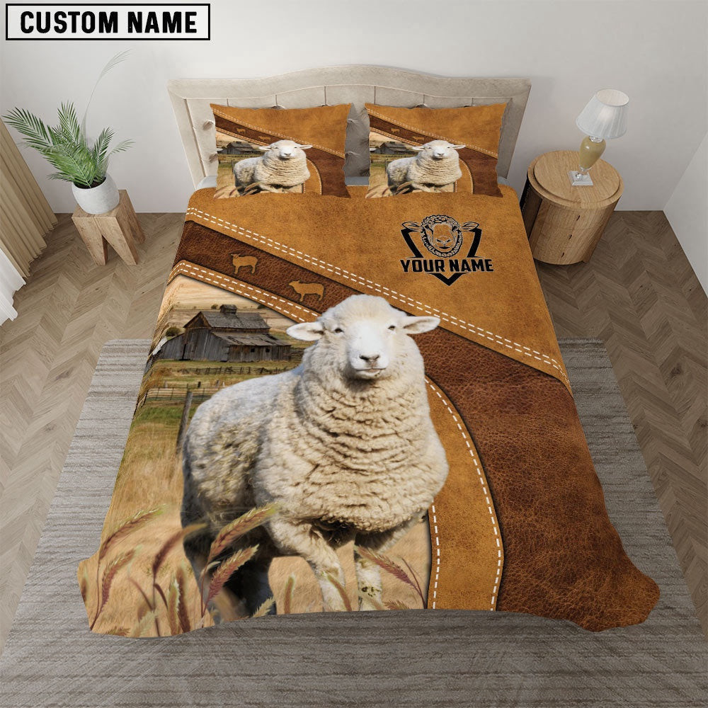 Custom Name Sheep Bedding Set Farm Bedding Set Anniversary Gifts