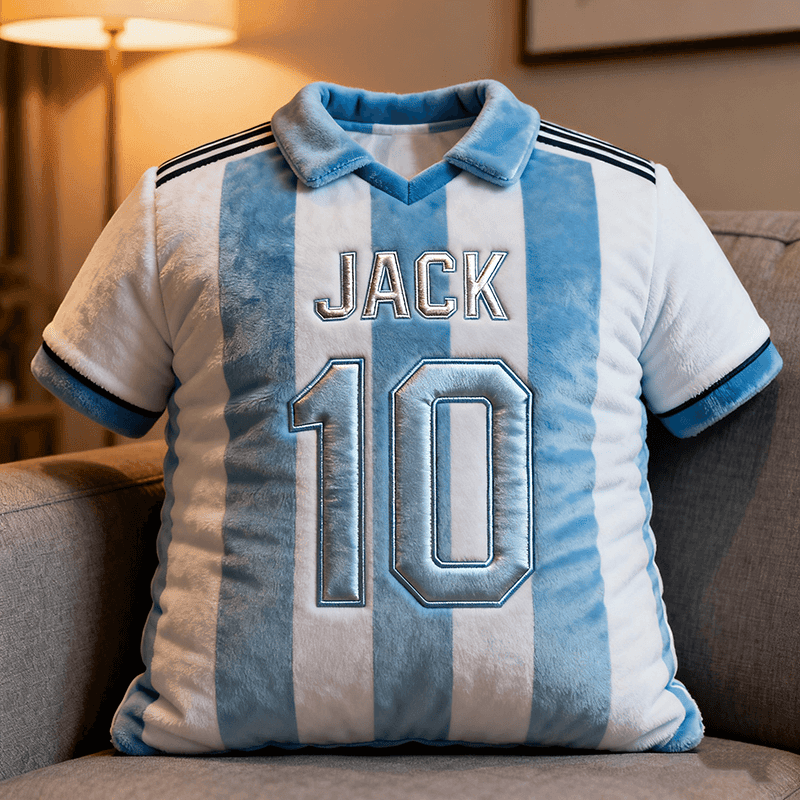 Custom Name Soccer Jersey Pillow Soccer Uniform 3D Graphic Print Great Gifts For Soccer Players