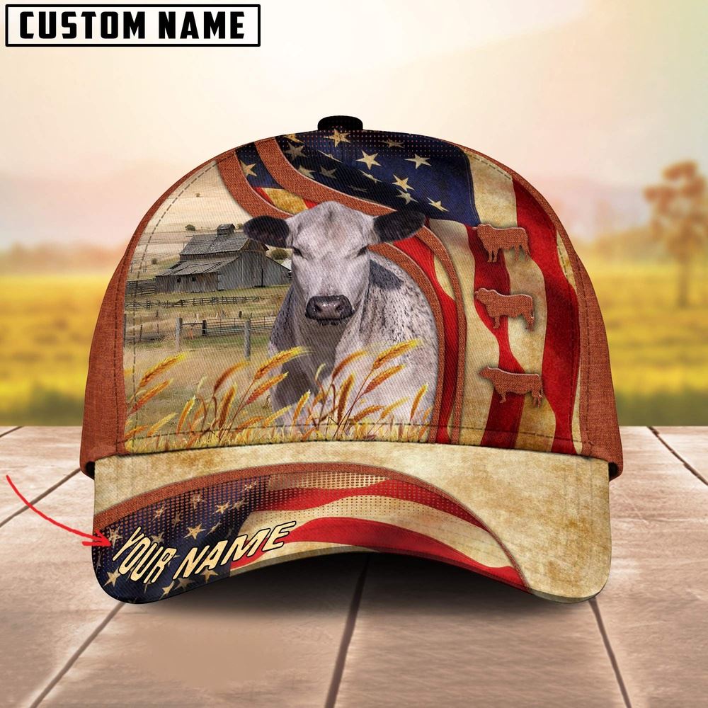 Custom Name Speakle Park US Flag 3D Cap Farm Cap Farmer Baseball Cap Gift For Farmer