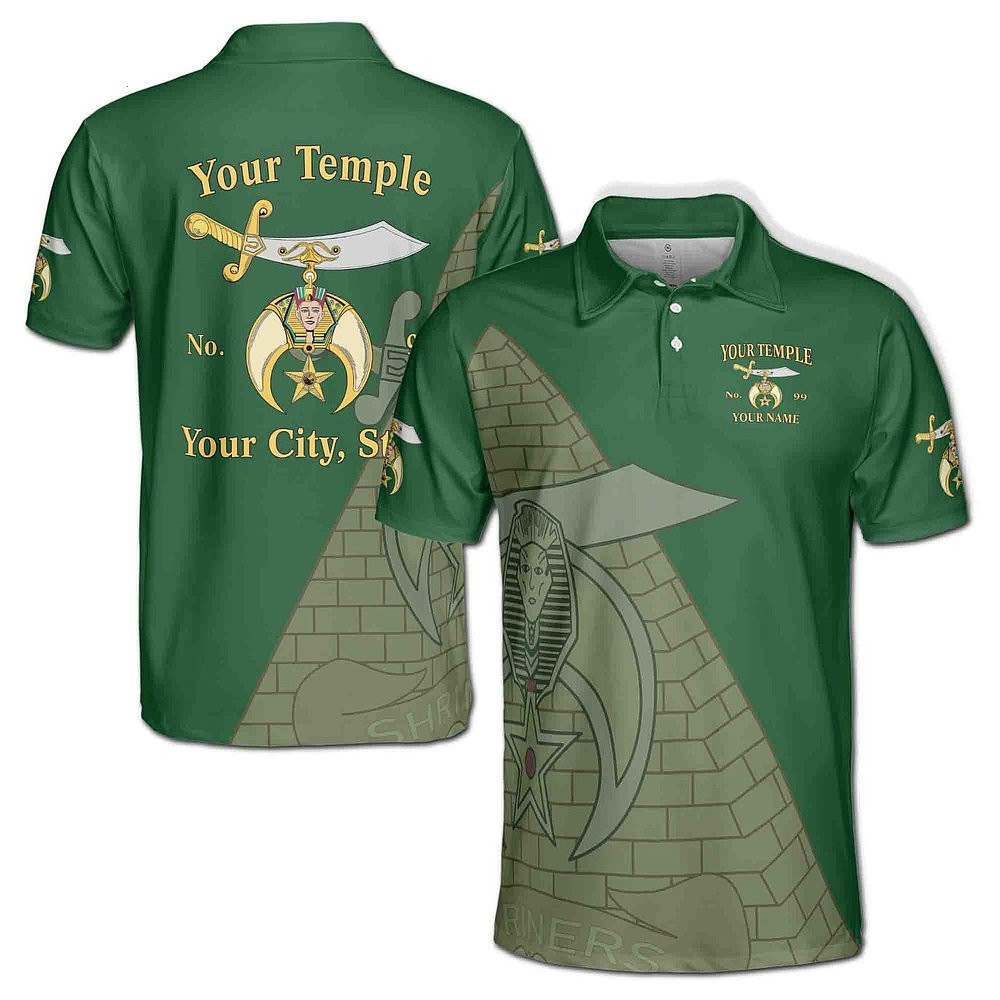 Custom Name Temple Shriners Noble Ancient Polo Shirt Best Gifts For Husband