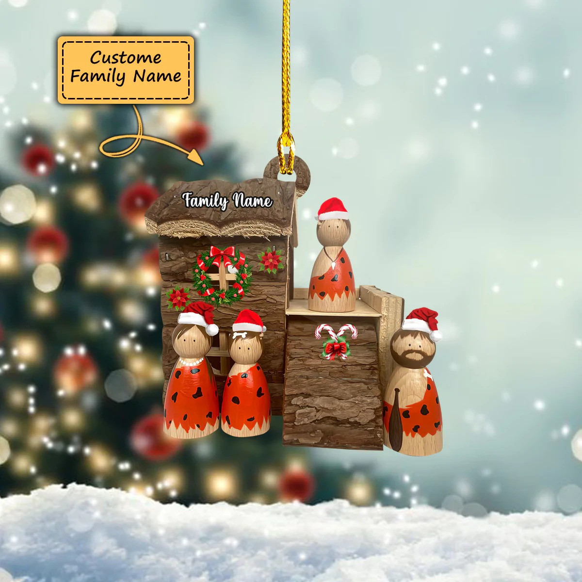 Custom Native Family Christmas Ornament Personalized Family Christmas Ornaments 2024