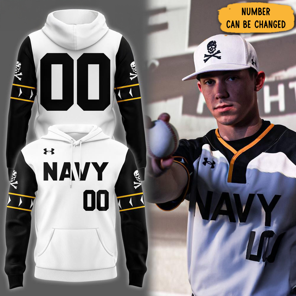 Custom Navy Midshipmen Special 2025 Jolly Rogers Baseball Hoodie Football Gifts For Men
