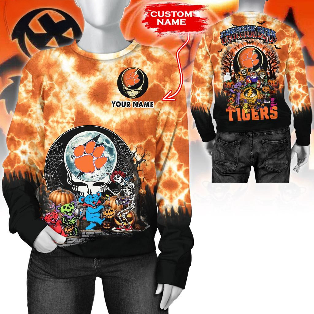 Custom NCAA Clemson Tigers Special Football Halloween Sweatshirt Football Related Gifts