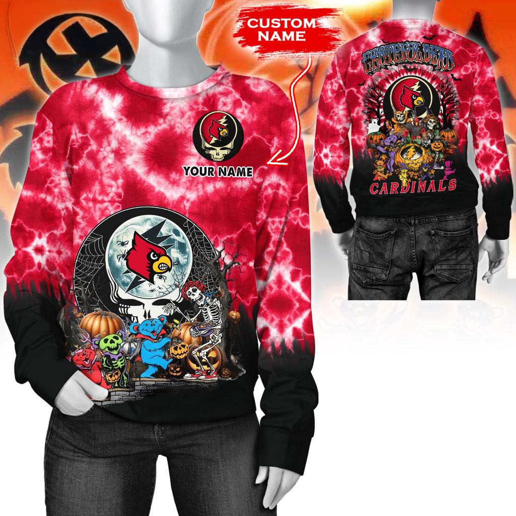 Custom NCAA Louisville Cardinals Special Football Halloween Sweatshirt Football Fans Gifts