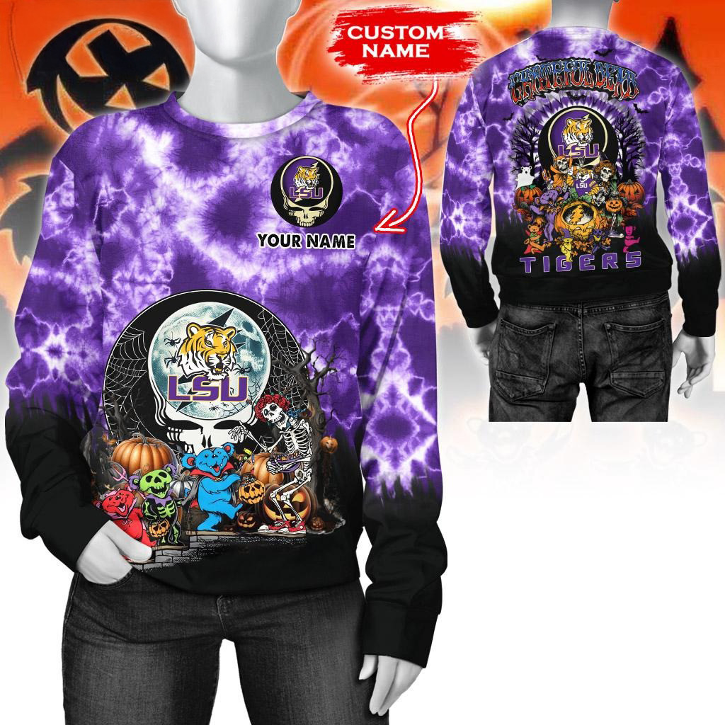Custom NCAA LSU Tigers Special Football Halloween Sweatshirt Gift Ideas For Football Lovers