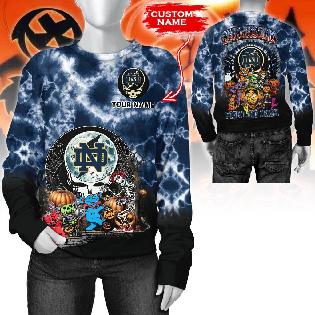 Custom NCAA Notre Dame Fighting Irish Special Football Halloween Sweatshirt Fans Gift Ideas