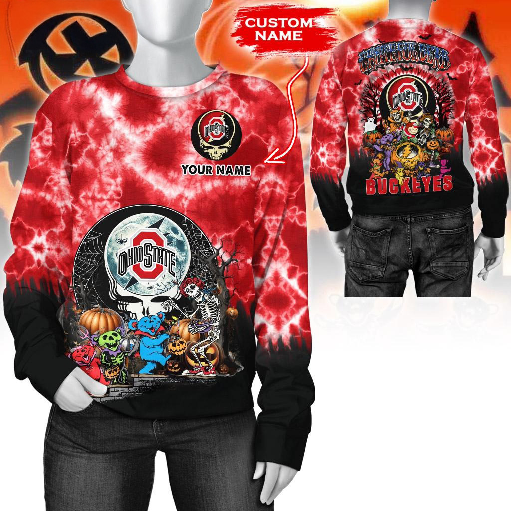 Custom NCAA Ohio State Buckeyes Special Football Halloween Sweatshirt Gifts For Football Lovers