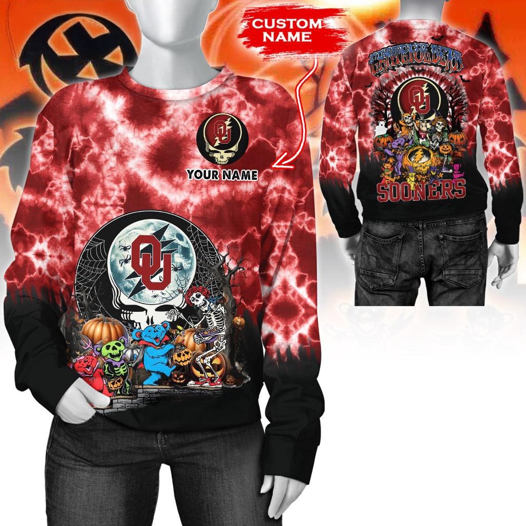 Custom NCAA Oklahoma Sooners Special Football Halloween Sweatshirt Football Related Gifts