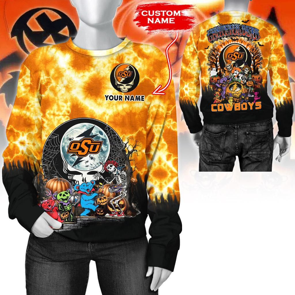 Custom NCAA Oklahoma State Cowboys Special Football Halloween Sweatshirt Gift For Him