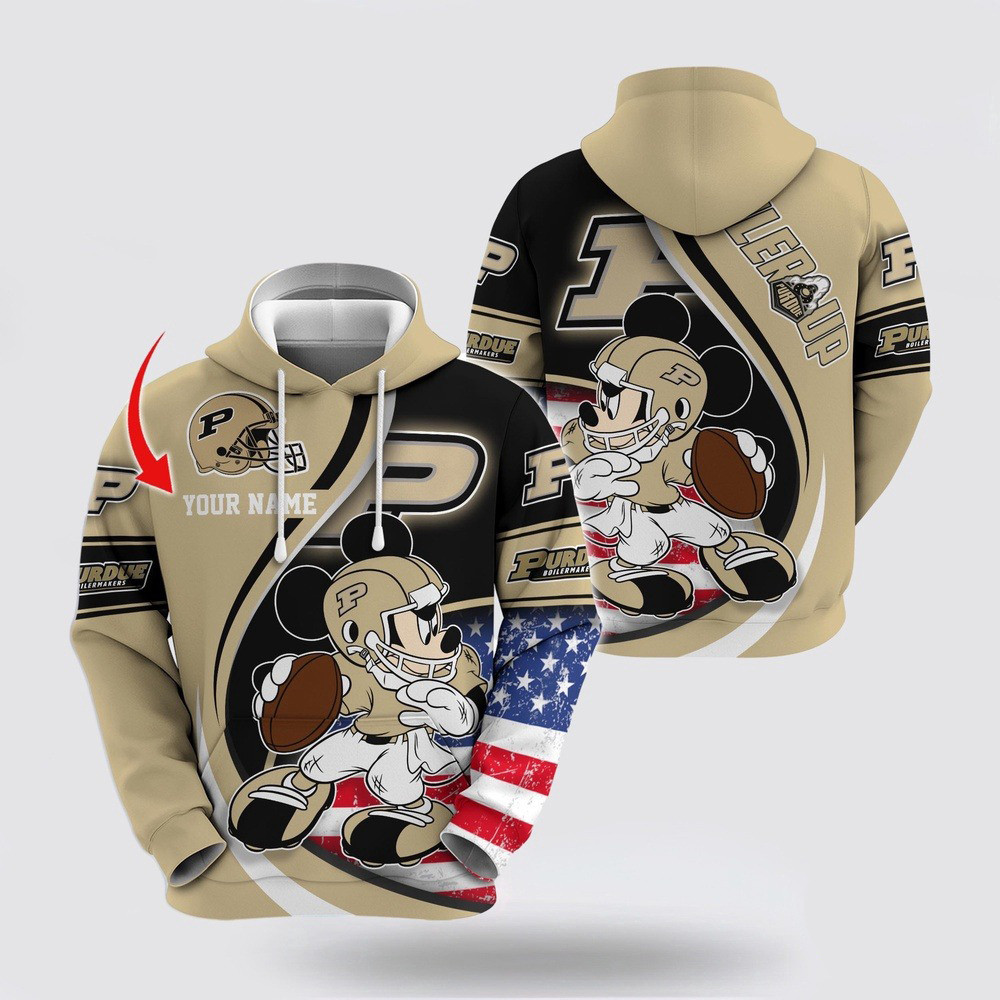 Custom NCAA Purdue Boilermakers Hoodie Mickey Mouse 100 Year Anniversary Hoodie Gifts
