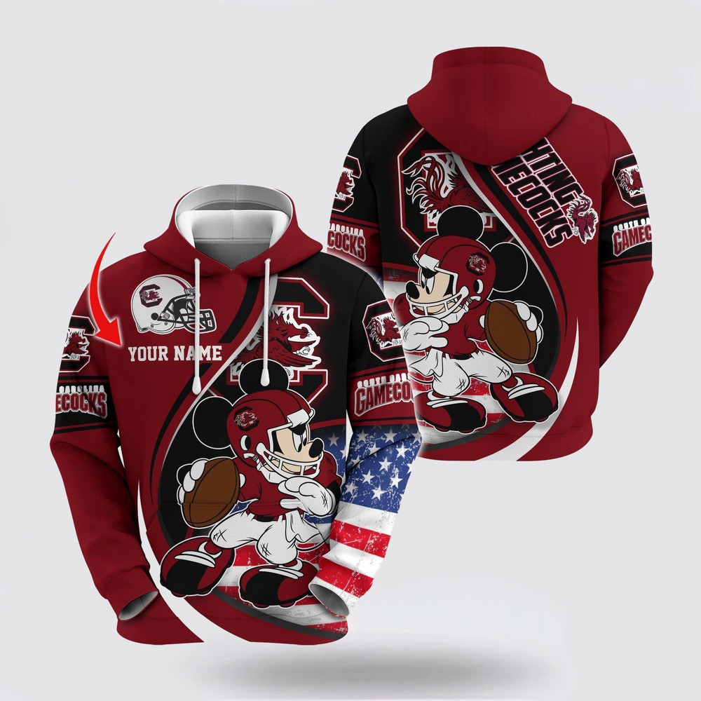 Custom NCAA South Carolina Gamecocks Hoodie Mickey Mouse 100 Year Anniversary Hoodie
