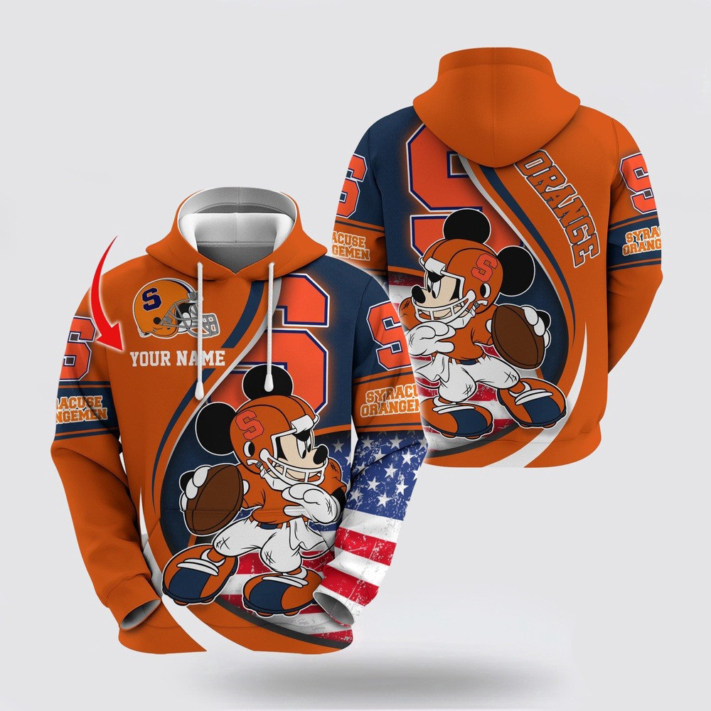 Custom NCAA Syracuse Orange Hoodie Mickey Mouse 100 Year Anniversary Hoodie Brother Gifts