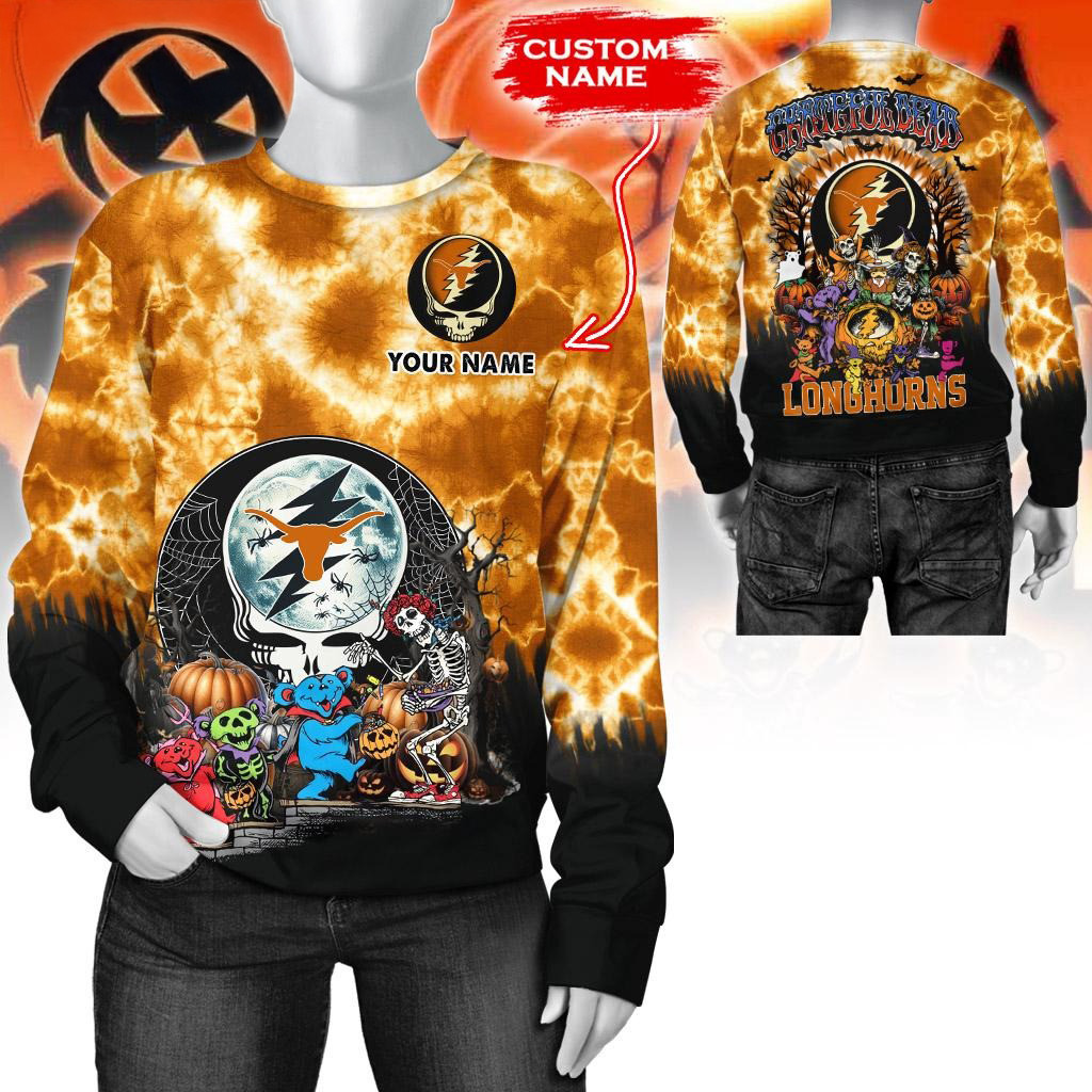 Custom NCAA Texas Longhorns Special Football Halloween Sweatshirt Football Themed Gifts
