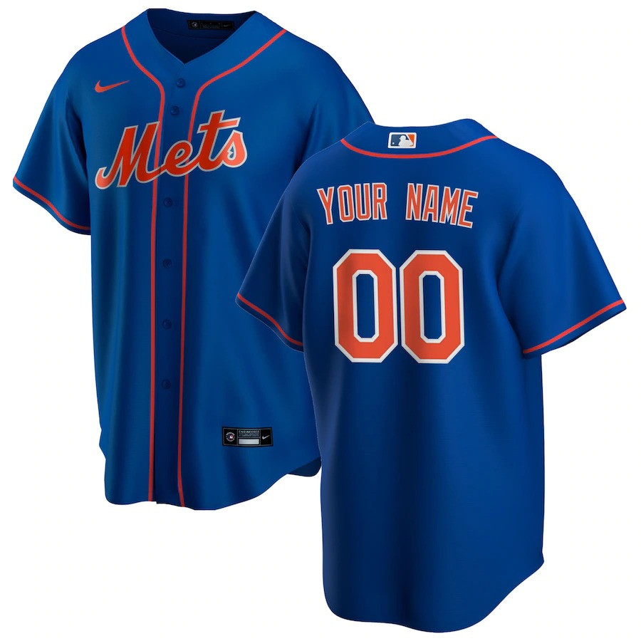Custom New York Mets Royal Alternate Jersey Gift For Baseball Lover
