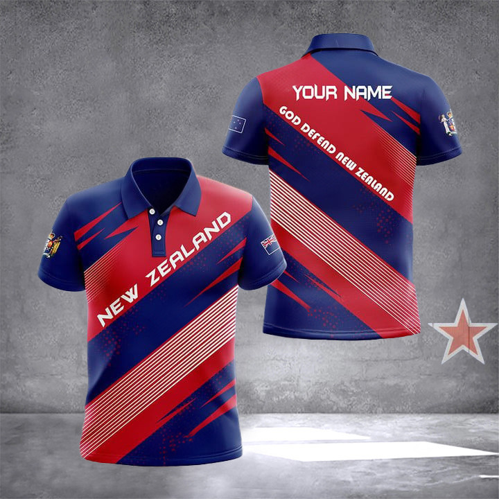 Custom New Zealand Flag Coat Of Arms Polo Shirt New Zealanders Clothing Gifts For Friends NZ