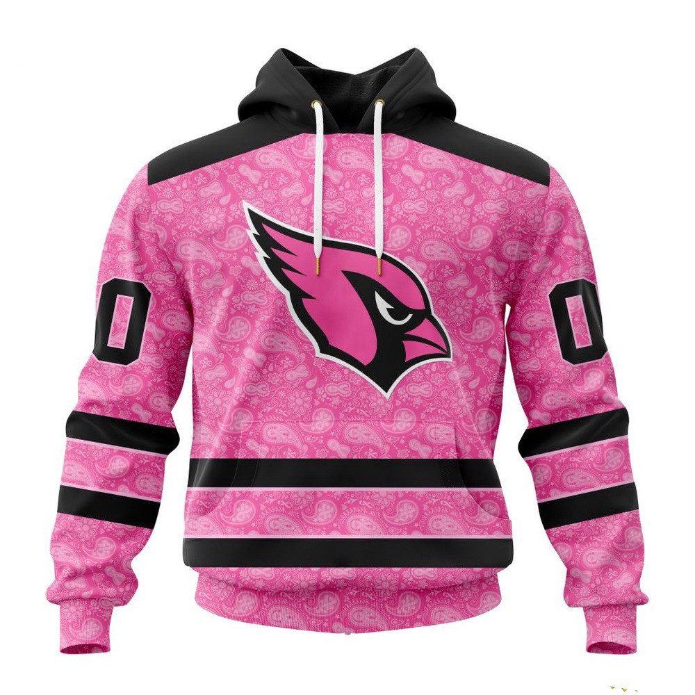Custom NFL Arizona Cardinals Fight Breast Cancer Hoodie Best Gifts For NFL Fans