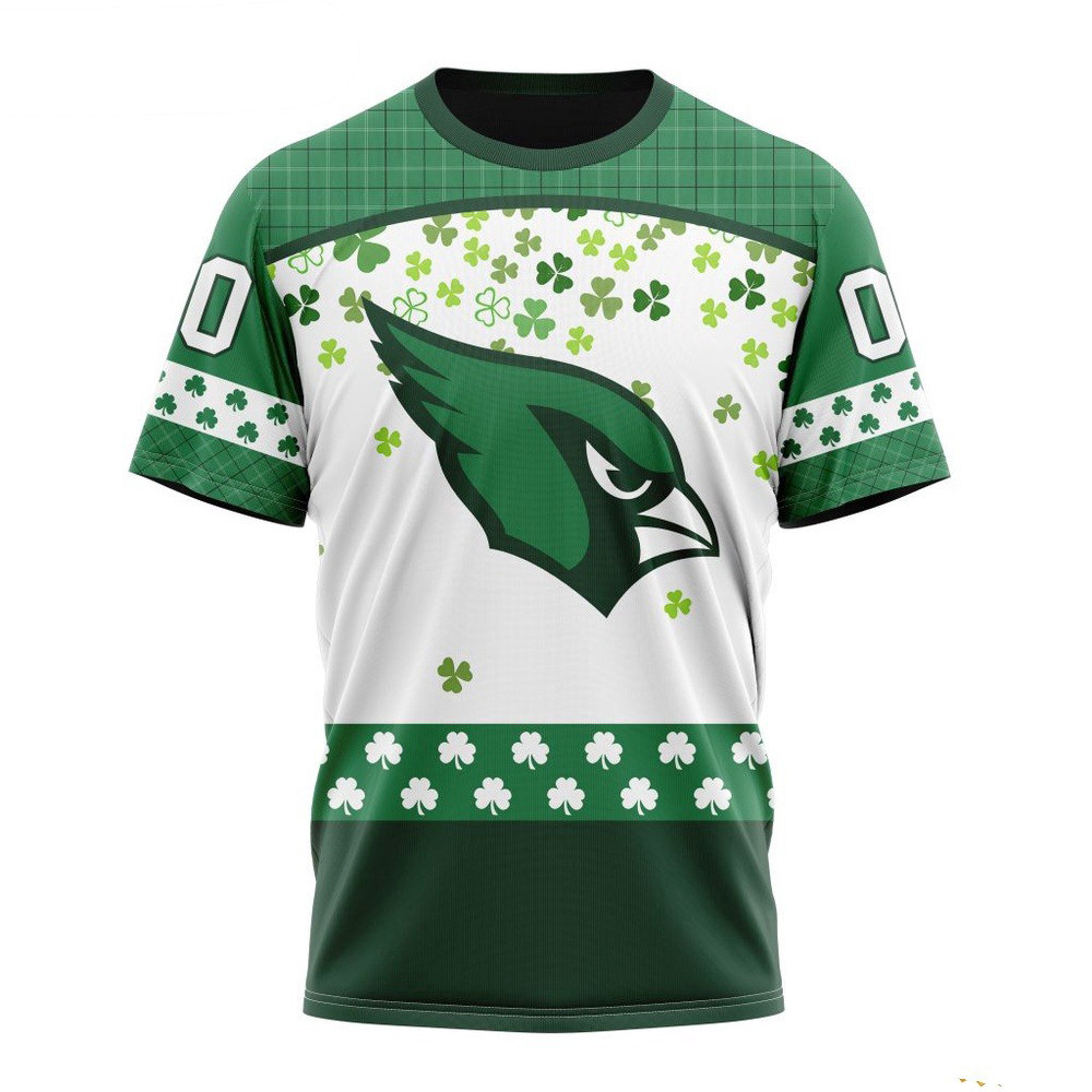 Custom NFL Arizona Cardinals Shirt St Patrick's Day Design T-Shirt Football Fan Gift Ideas