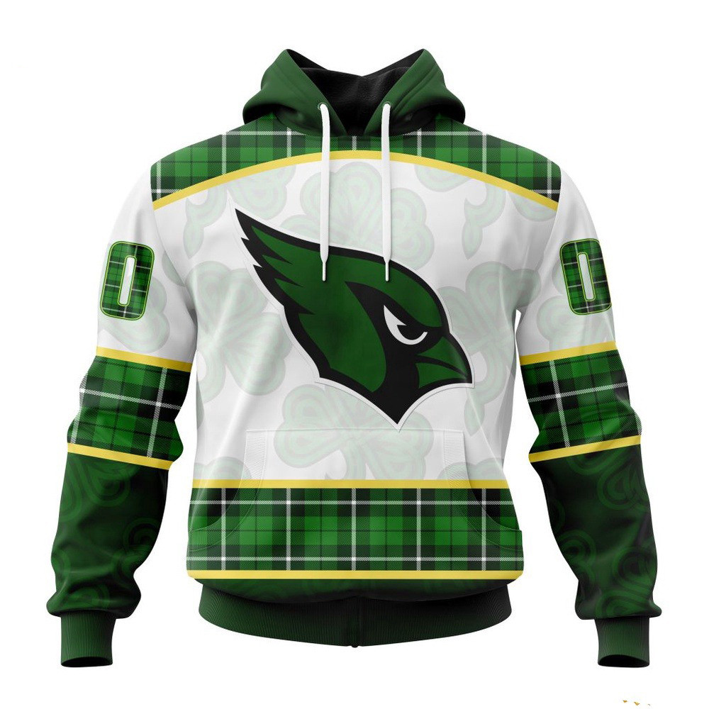 Custom NFL Arizona Cardinals St Patrick's Day Hoodie Football Fan Gift Ideas