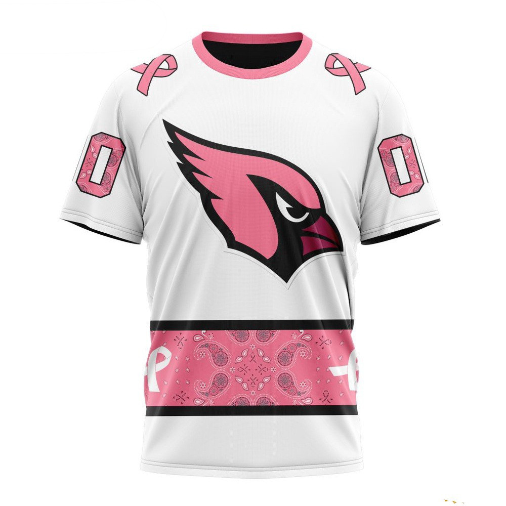 Custom NFL Arizona Cardinals T-Shirt Pink Fight Breast Cancer Design Shirt Gifts For Fans
