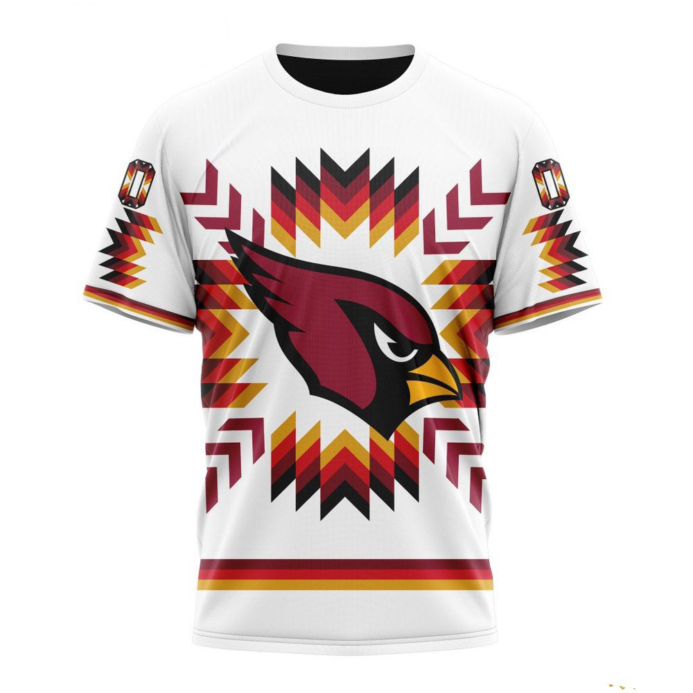 Custom NFL Arizona Cardinals T-Shirt With Native Pattern Football Shirt Gifts For Fans