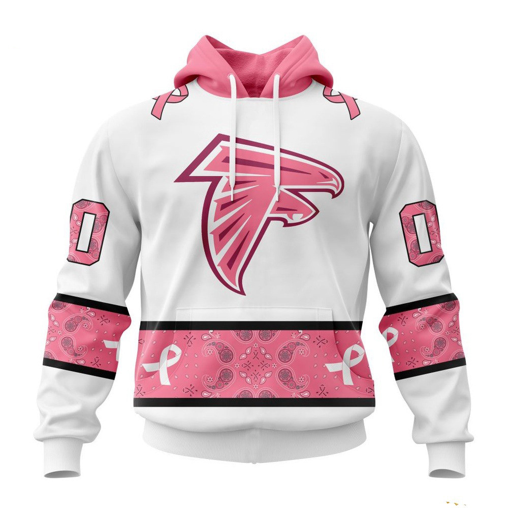 Custom NFL Atlanta Falcons Fight Breast Cancer Hoodie Best Gift For Football Lovers