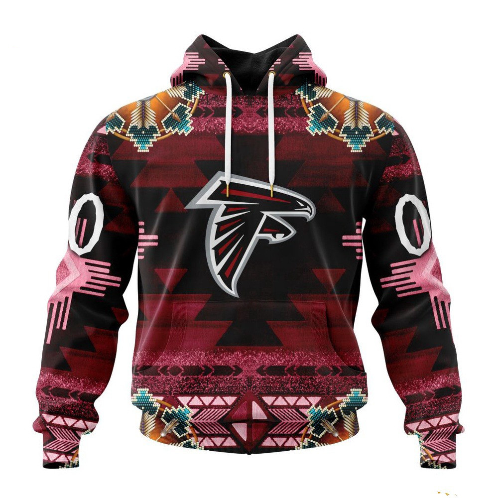 Custom NFL Atlanta Falcons Native Pattern Hoodie Gift Ideas For Football Lovers