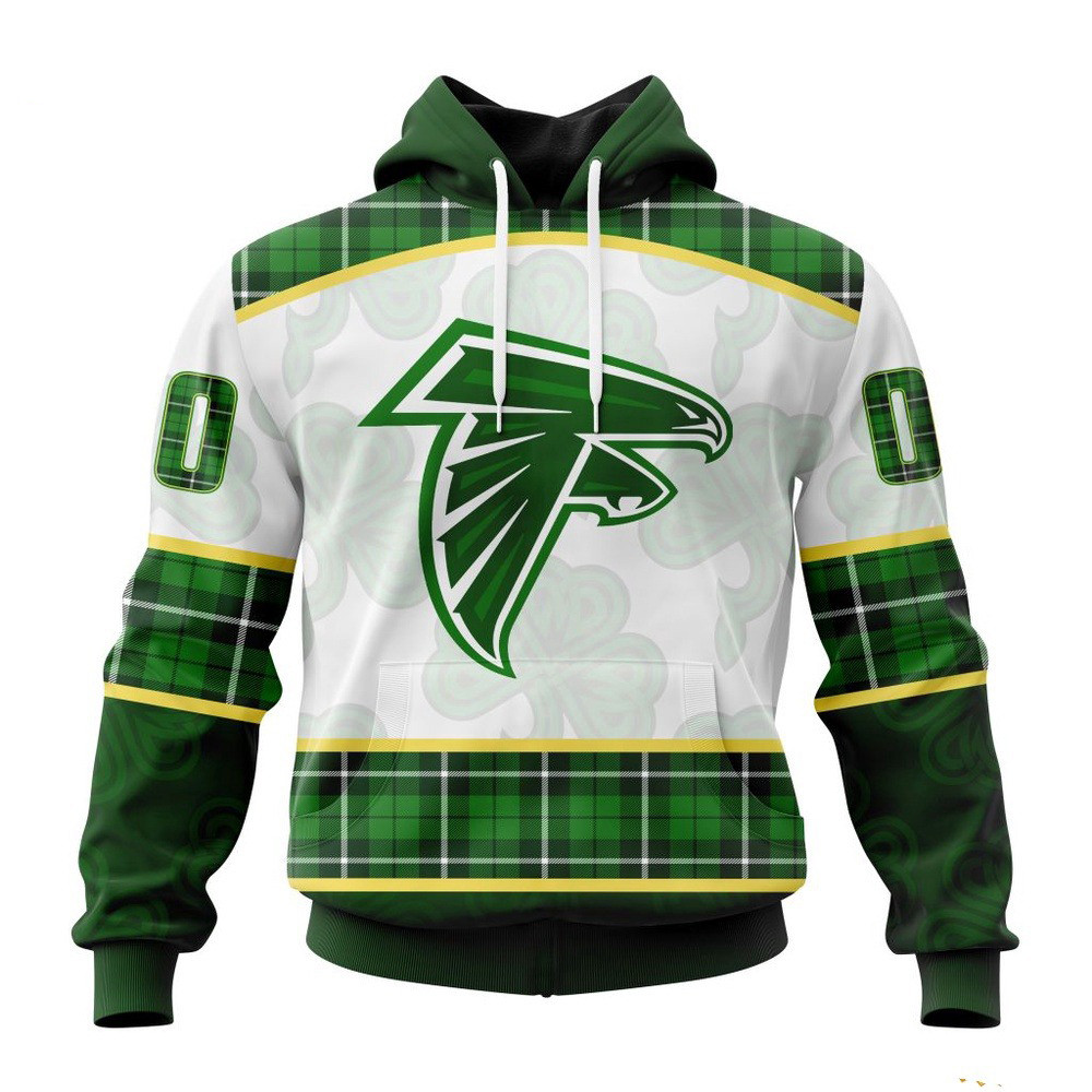 Custom NFL Atlanta Falcons St Patrick's Day 3D Hoodie Gifts For Football Fan