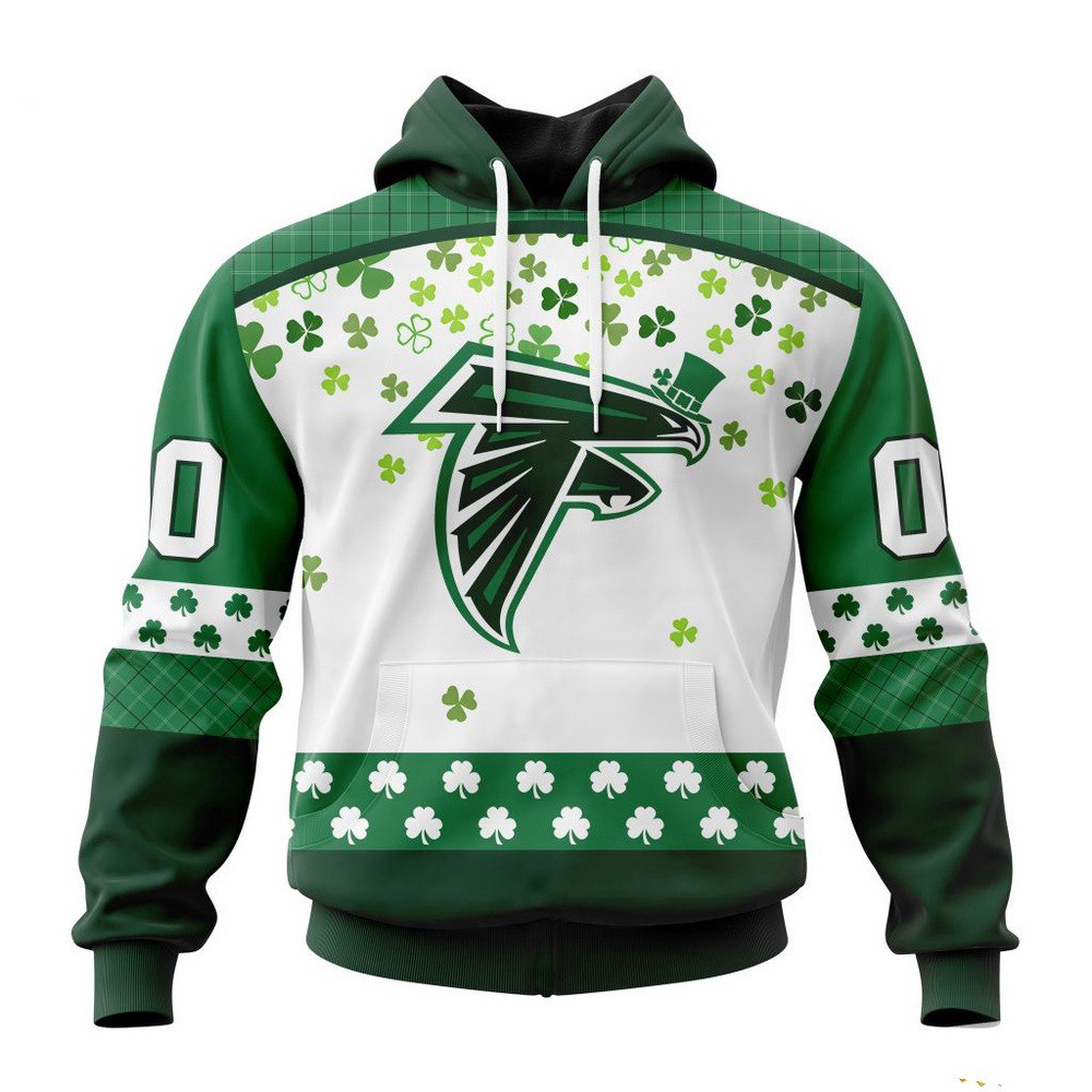 Custom NFL Atlanta Falcons St Patrick's Day 3D Hoodie Presents For Football Fans