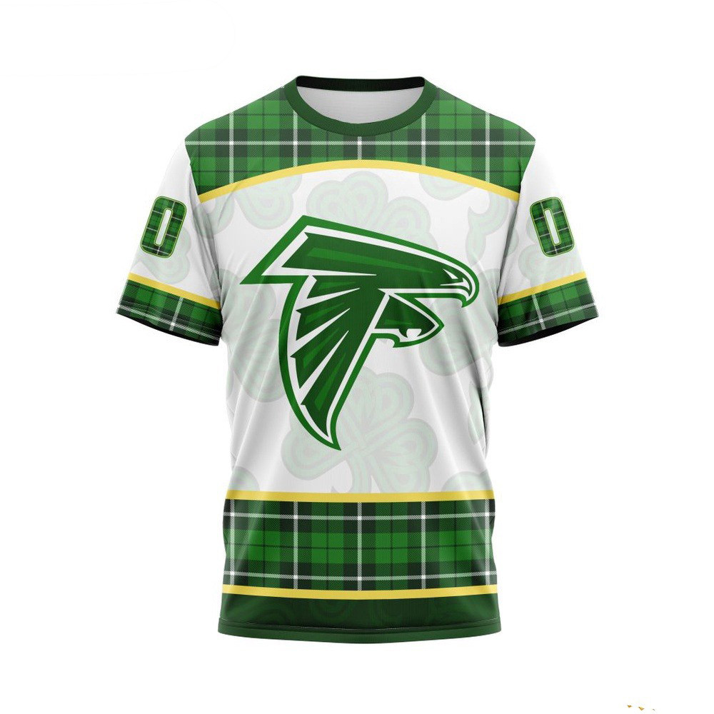 Custom NFL Atlanta Falcons T-Shirt For St Patrick's Day Unique Gifts For Football Fans