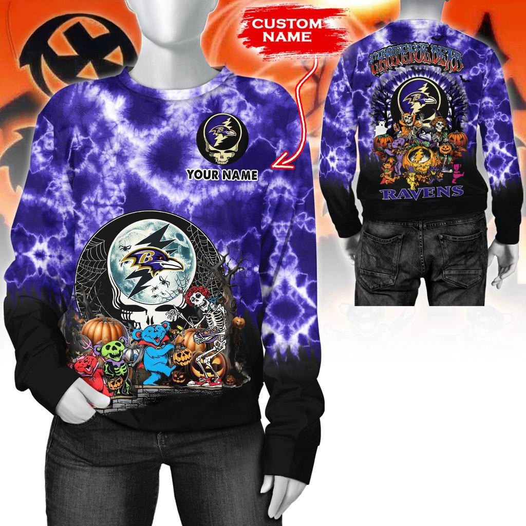 Custom NFL Baltimore Ravens Special Football Halloween Sweatshirt Unique Gifts For Football Fans