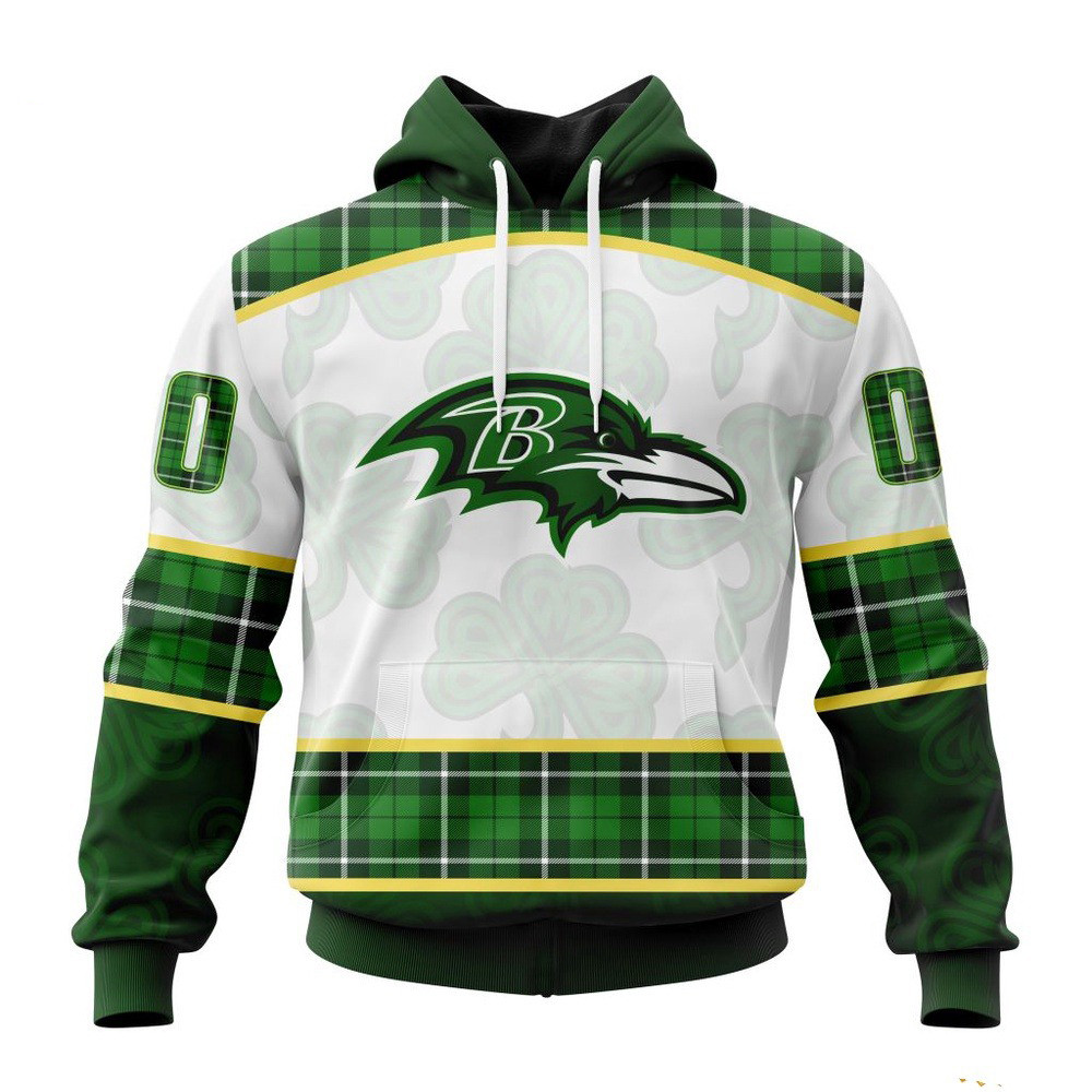 Custom NFL Baltimore Ravens St Patrick's Day Hoodie Best Gifts For Football Fans