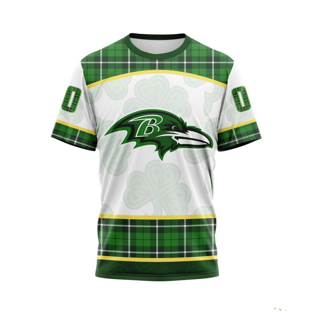 Custom NFL Baltimore Ravens T-Shirt Design For St Patricks Day Football Gifts