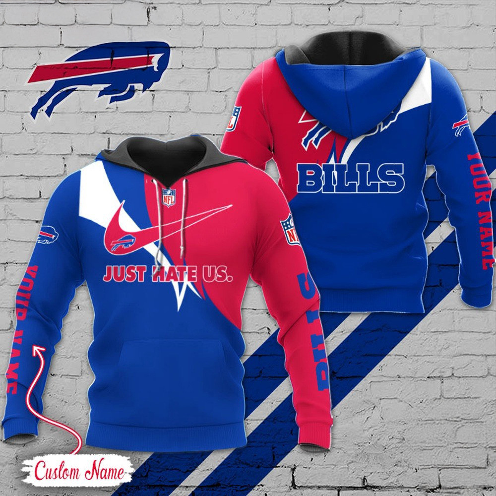 Custom NFL Buffalo Bills Just Hate US Sport Hoodie Unique Gifts For Football Fans