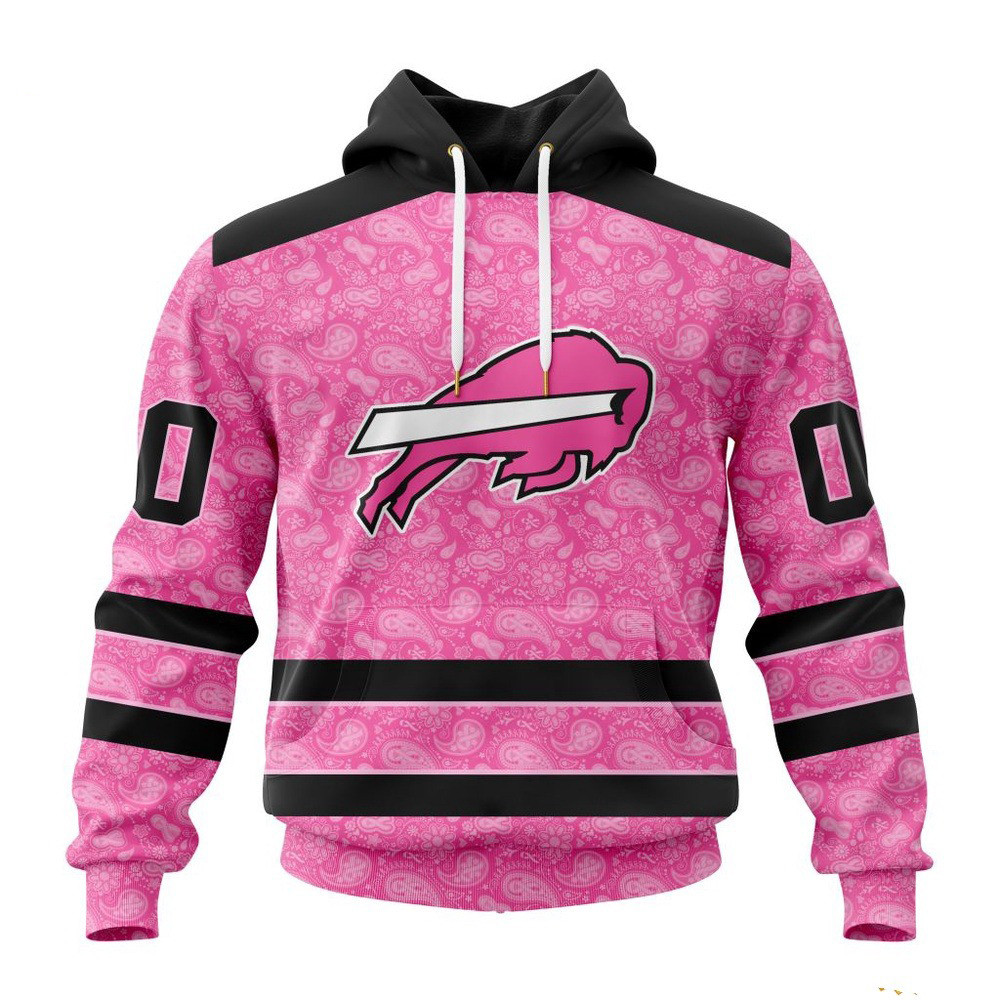 Custom NFL Buffalo Bills Pink Design Fight Breast Cancer Hoodie Best Gifts For Nfl Fans