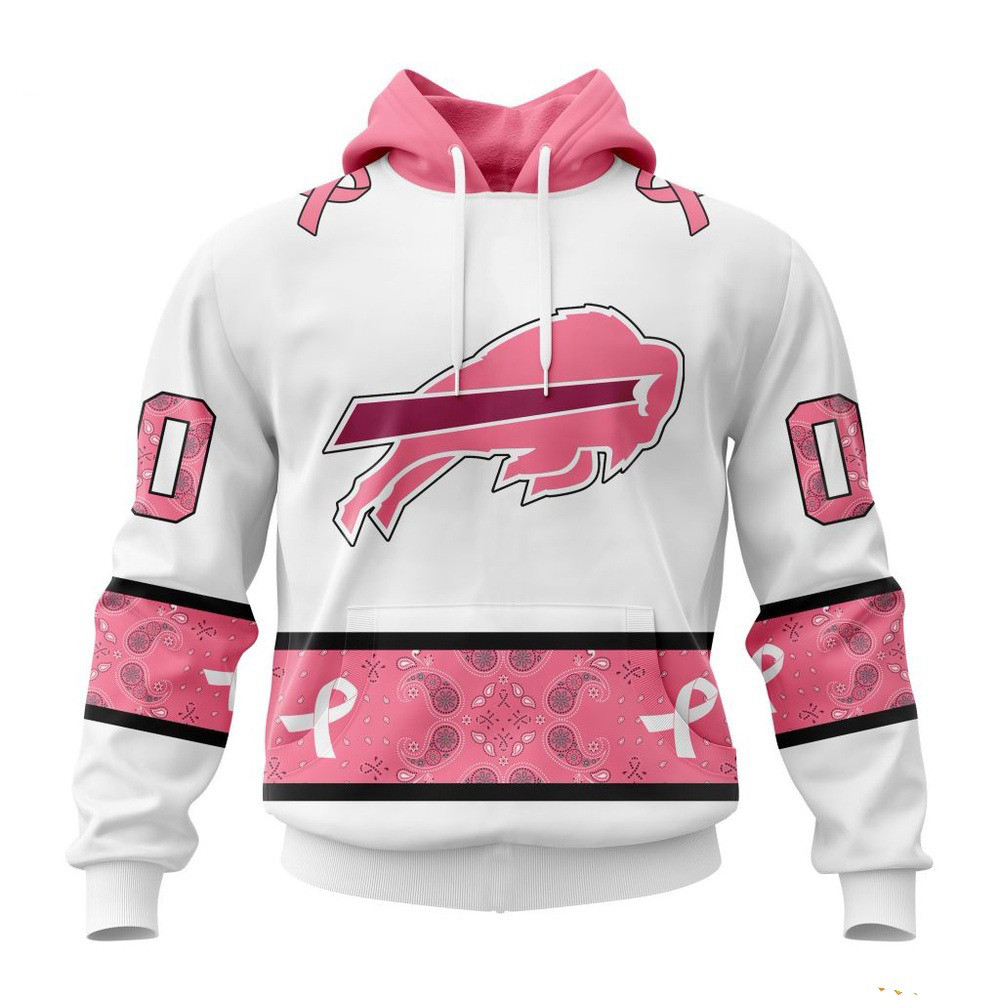 Custom NFL Buffalo Bills Pink Design Fight Breast Cancer Hoodie Presents For Football Lovers