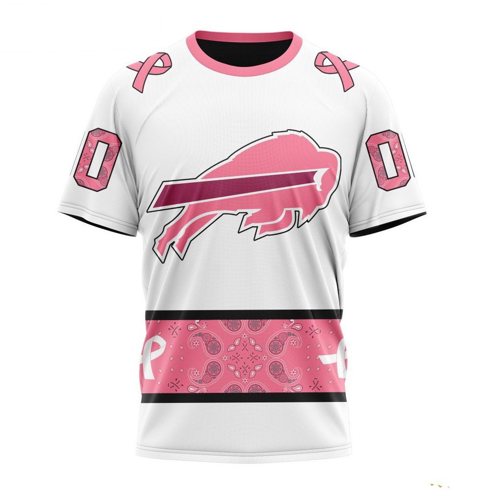 Custom NFL Buffalo Bills Pink Design Fight Breast Cancer T-Shirt Best Gifts For Football Fans