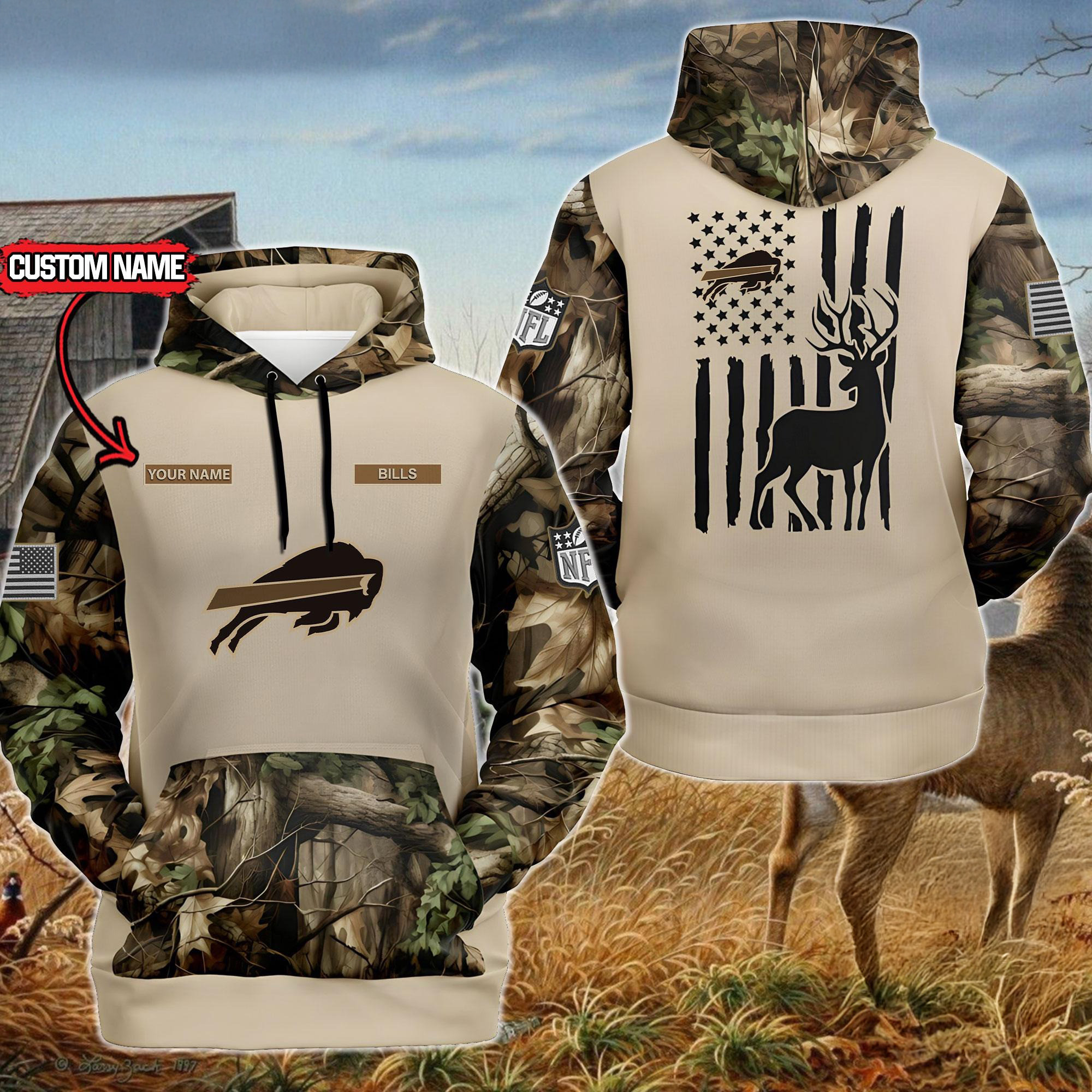 Custom NFL Buffalo Bills Special Deer Hunting Custom Hoodie Football Fan Gift Ideas