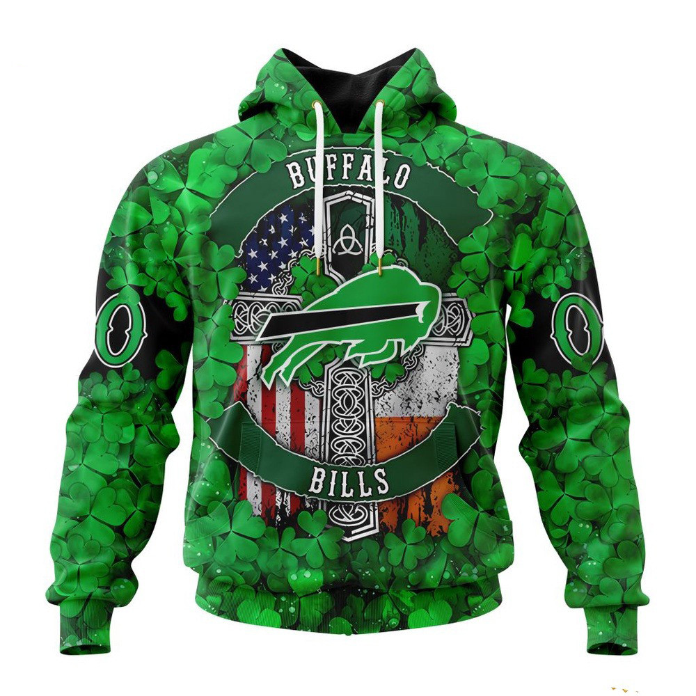 Custom NFL Buffalo Bills St Patricks Day Hoodie Best Gift For Football Lovers