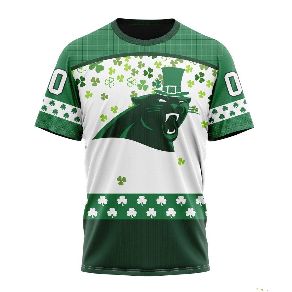 Custom NFL Carolina Panthers Shirt Special Design St Patrick's Day T-Shirt Fans Gifts
