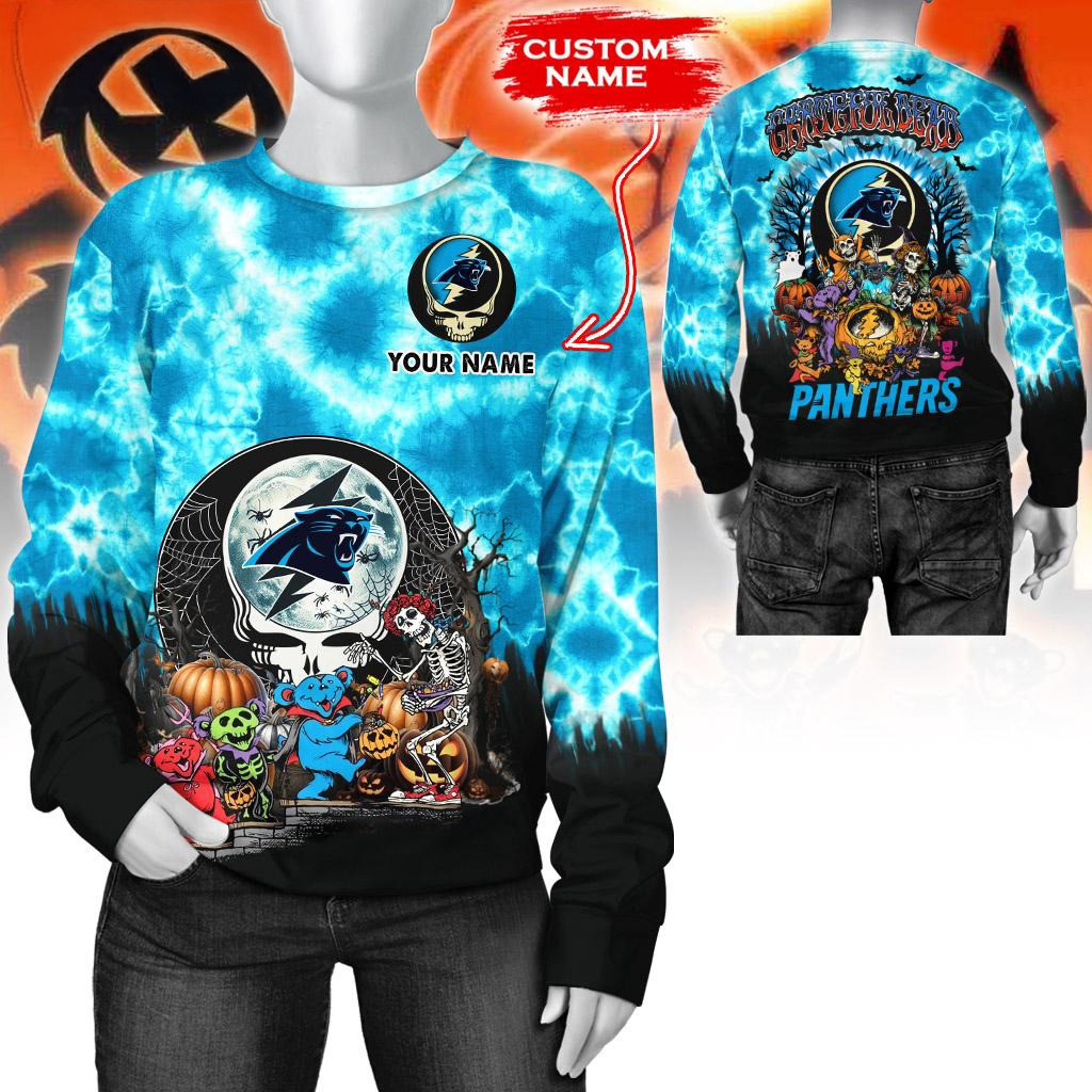 Custom NFL Carolina Panthers Special Football Halloween Sweatshirt Gifts For Football Lovers