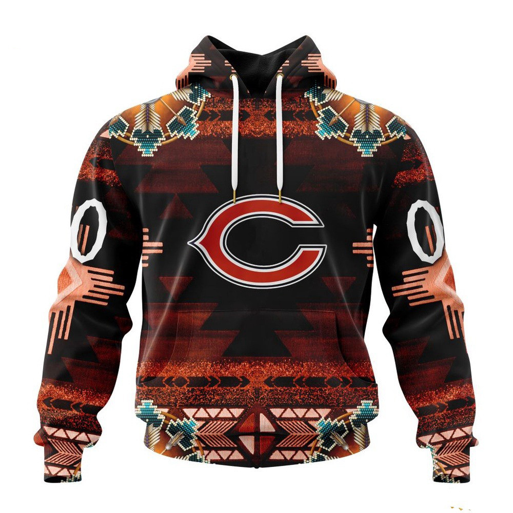 Custom NFL Chicago Bears Native Costume Hoodie Unique Gifts For Football Lovers