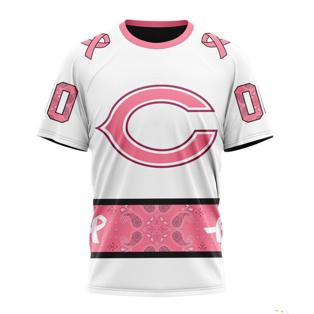 Custom NFL Chicago Bears Shirt Pink Design Fight Breast Cancer T-Shirt Fans Gift