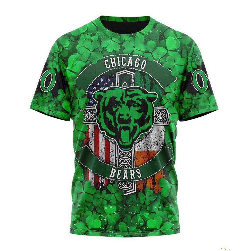 Custom NFL Chicago Bears Shirt St Patrick's Day T-Shirt Unique Gifts For Football Lovers