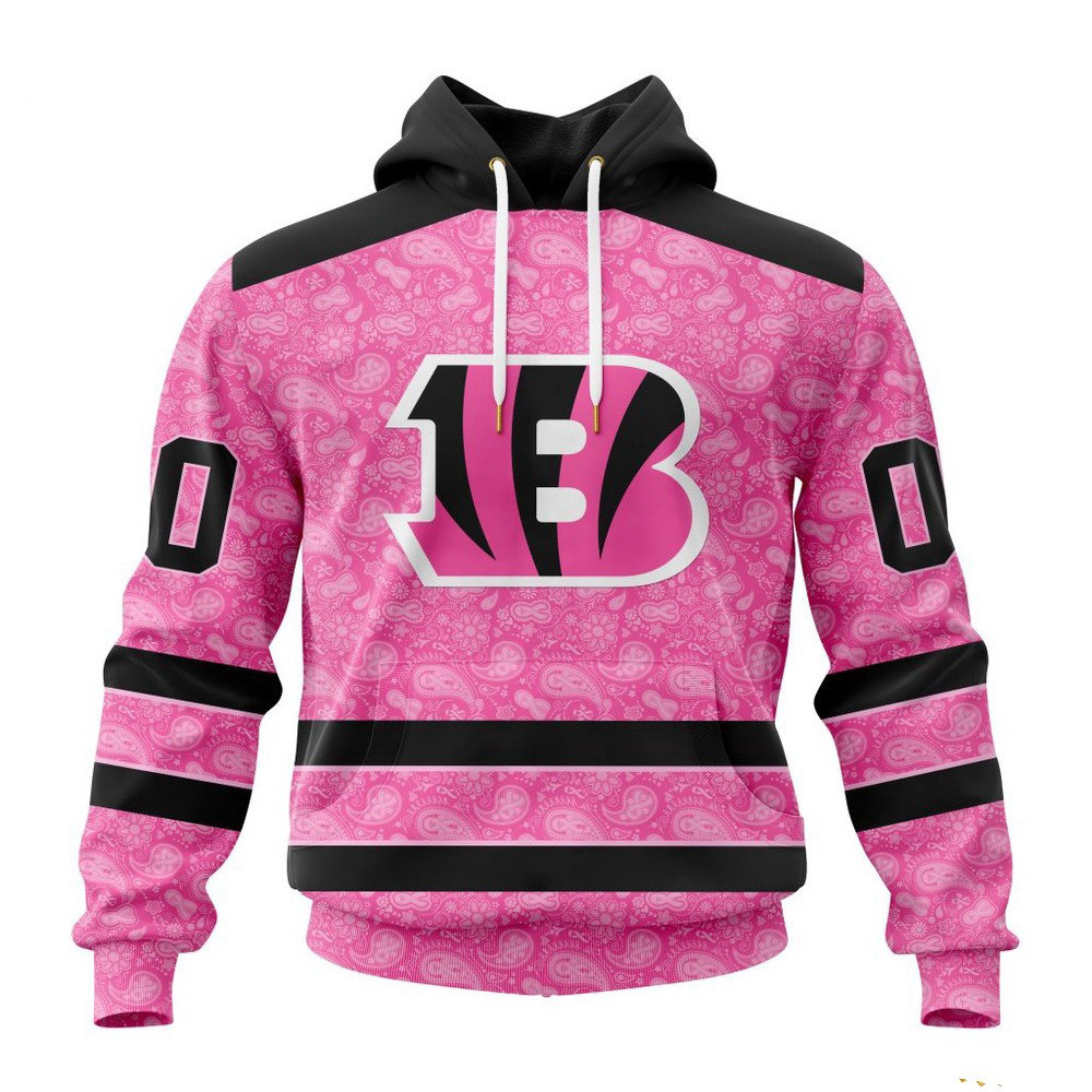 Custom NFL Cincinnati Bengals Fight Breast Cancer Hoodie Best Gifts For NFL Fans