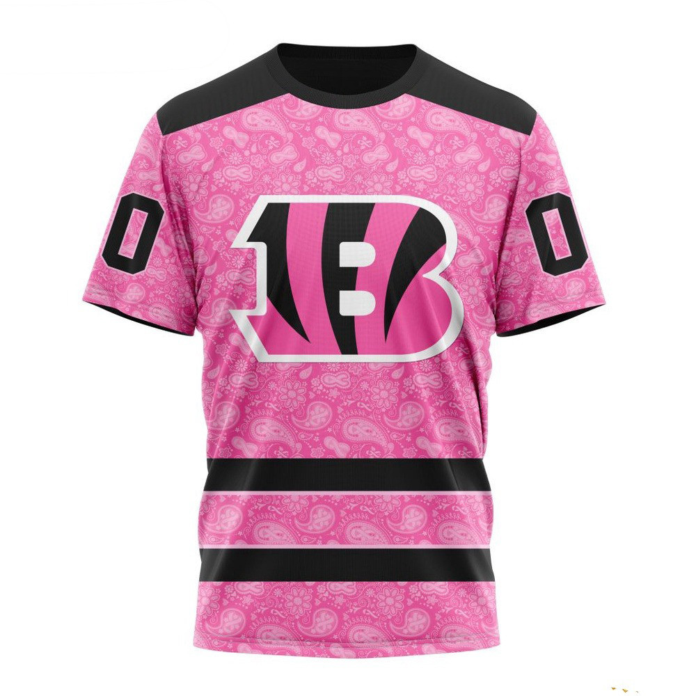 Custom NFL Cincinnati Bengals Fight Breast Cancer T-Shirt Football Gifts For Men